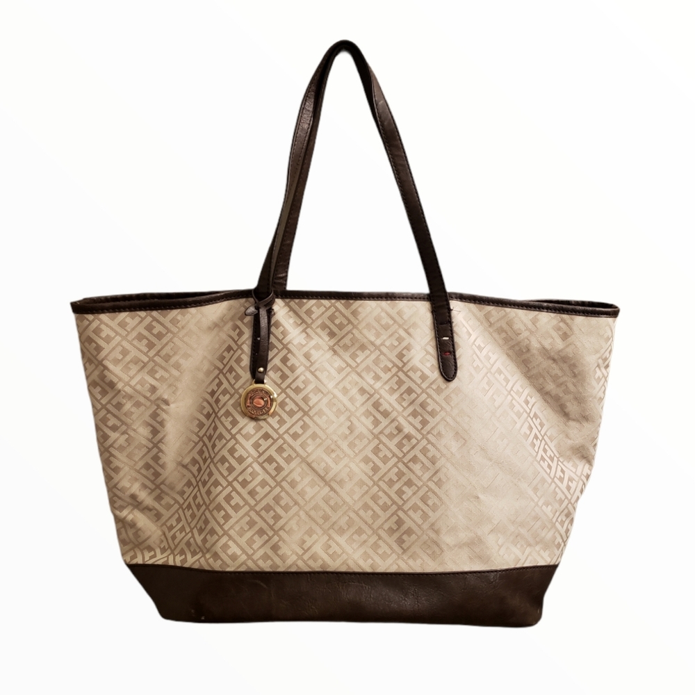 Tommy Hilfiger Jacquard Convertible Shoulder Tote